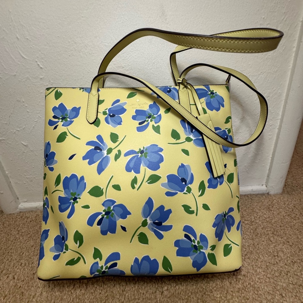 Floral Yellow and Blue Women's Bag